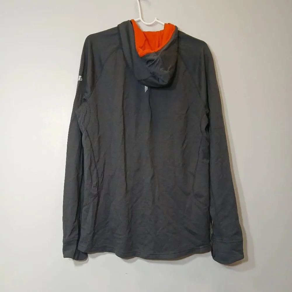 Icebreaker mens large gt thick merino wool full zipper sweater jacket gray